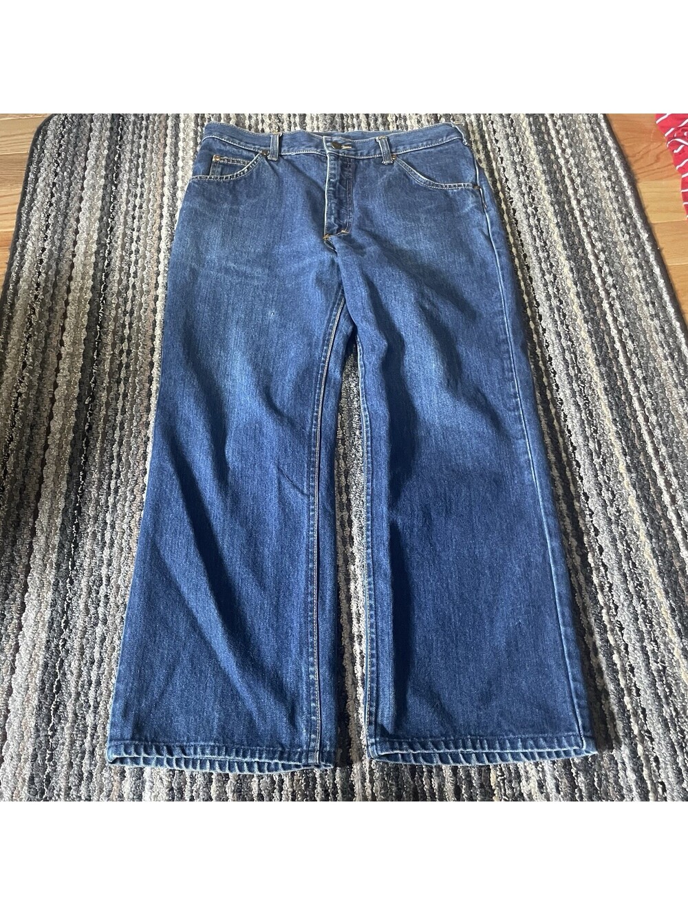 Vintage 70s/80s Lee Riders Jeans 32x25 Blue Dark Wash Regular Straight Denim